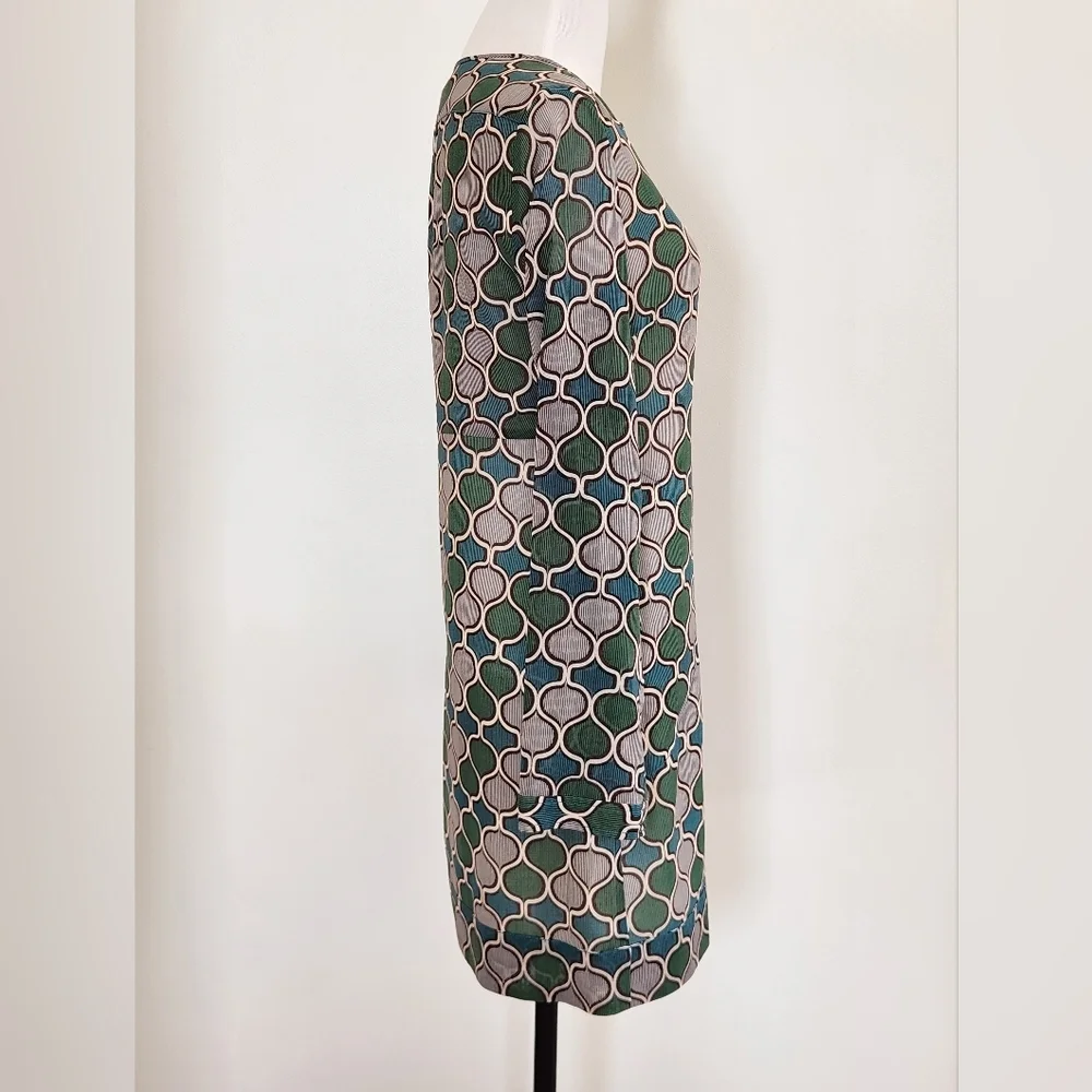 || TORY BURCH || Shift dress wool lined long sleeves pockets buttons sz 4